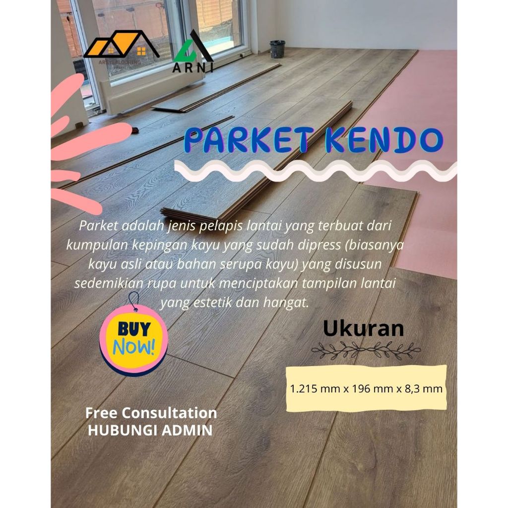 Parket Kendo Tebal 8,3mm|lantai Motif Kayu