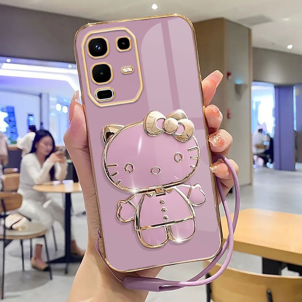 Soft Case Infinix Note 50X Case Stand Holder Mirror Silicone Luxury Plating