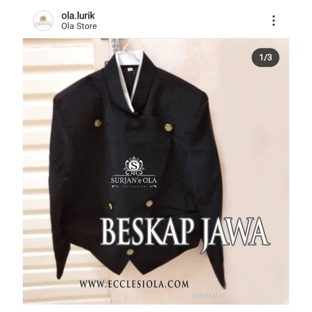 beskap solo dewasa