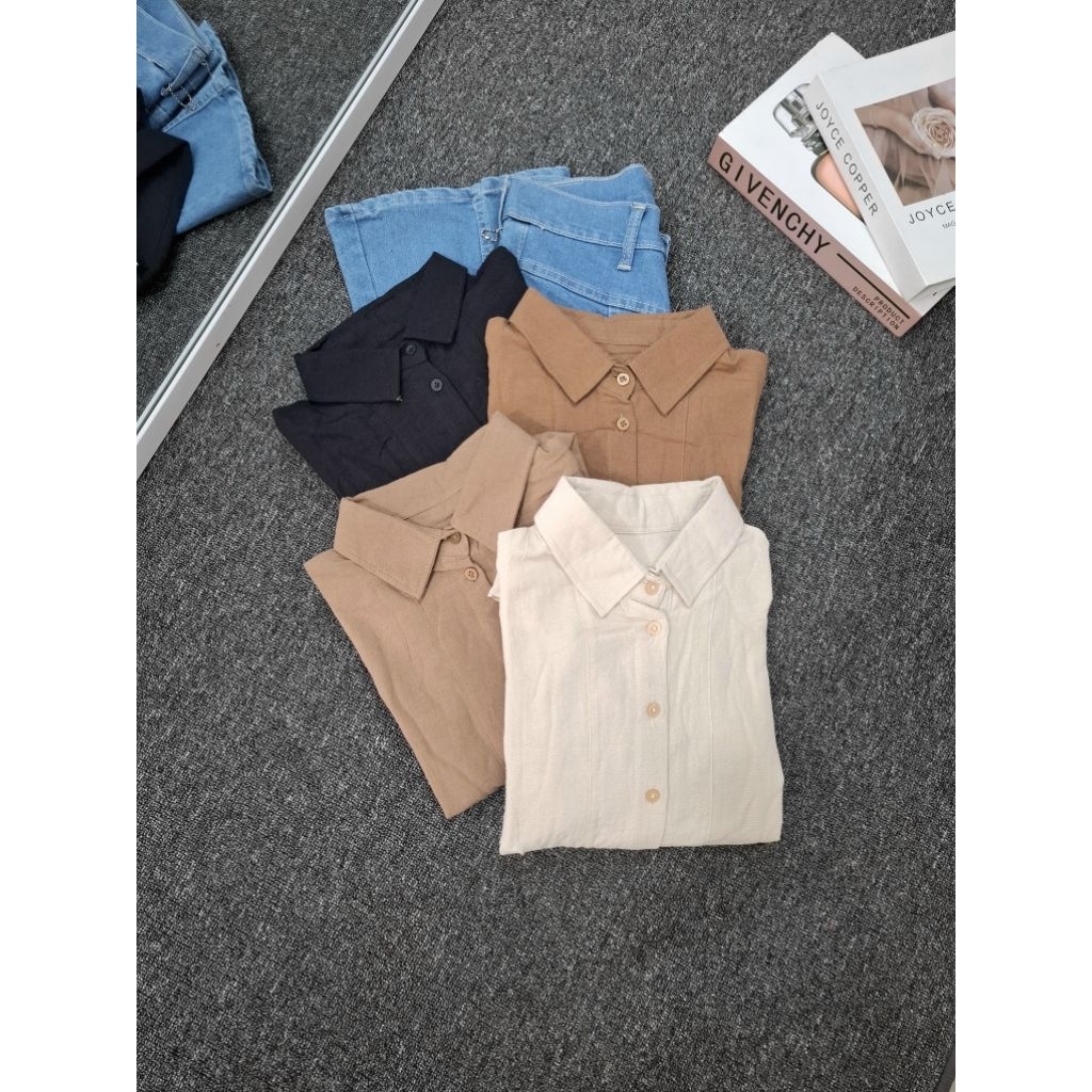 M.LV KEMEJA YESSY ll KEMEJA LINEN WANITA