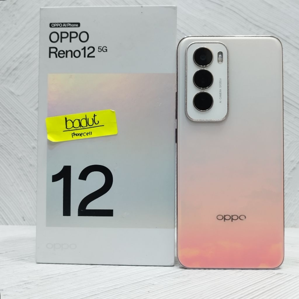 OPPO RENO 12 5G 12/256GB HANDPHONE SECOND BEKAS FULLSET