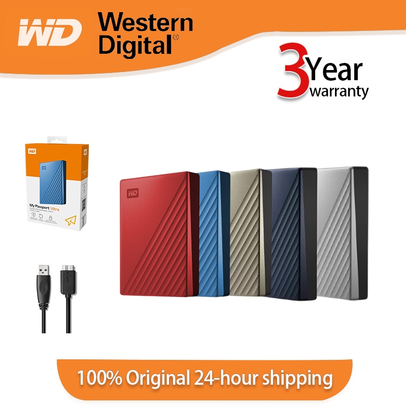 WD My Passport Ultra HDD USB 3.2 500GB 1TB 2TB 4TB For PC/Mac Portable Harddisk/Hard Drives External