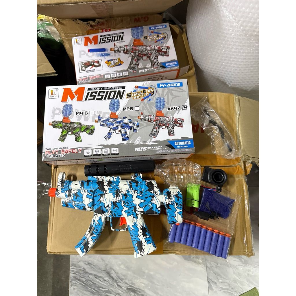 Pistol Peluru Gel Elektrik M416 Anak – Otomatis Isi Ulang, Air Blaster Gun Aman & Seru