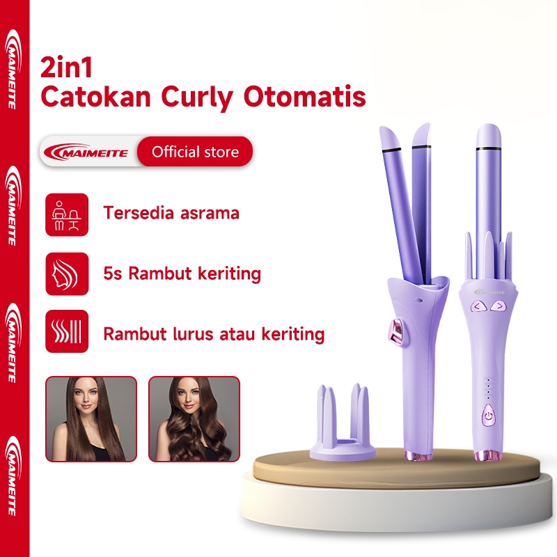 MAIMEITE Catok Rambut 2in1 Automatic Curler | Ceramic Tourmaline Coating | Catokan Touch Sagitarius 