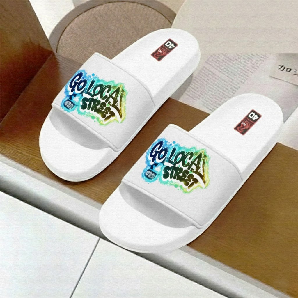 Sandal Slide Pria Casual Putih Polos Sandal Slop Pria PVC Distro High Quality