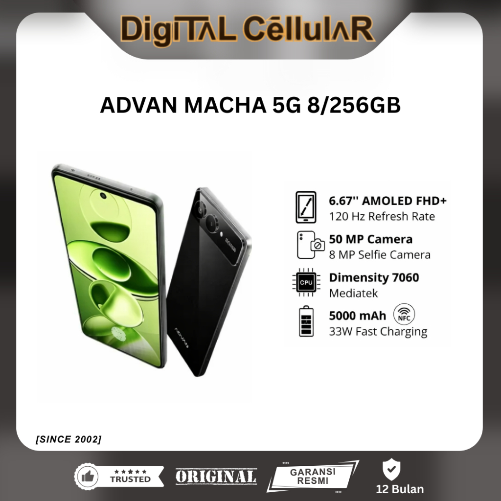 (DG) ADVAN SMARTPHONE MACHA 5G 8/256 GB GARANSI RESMI