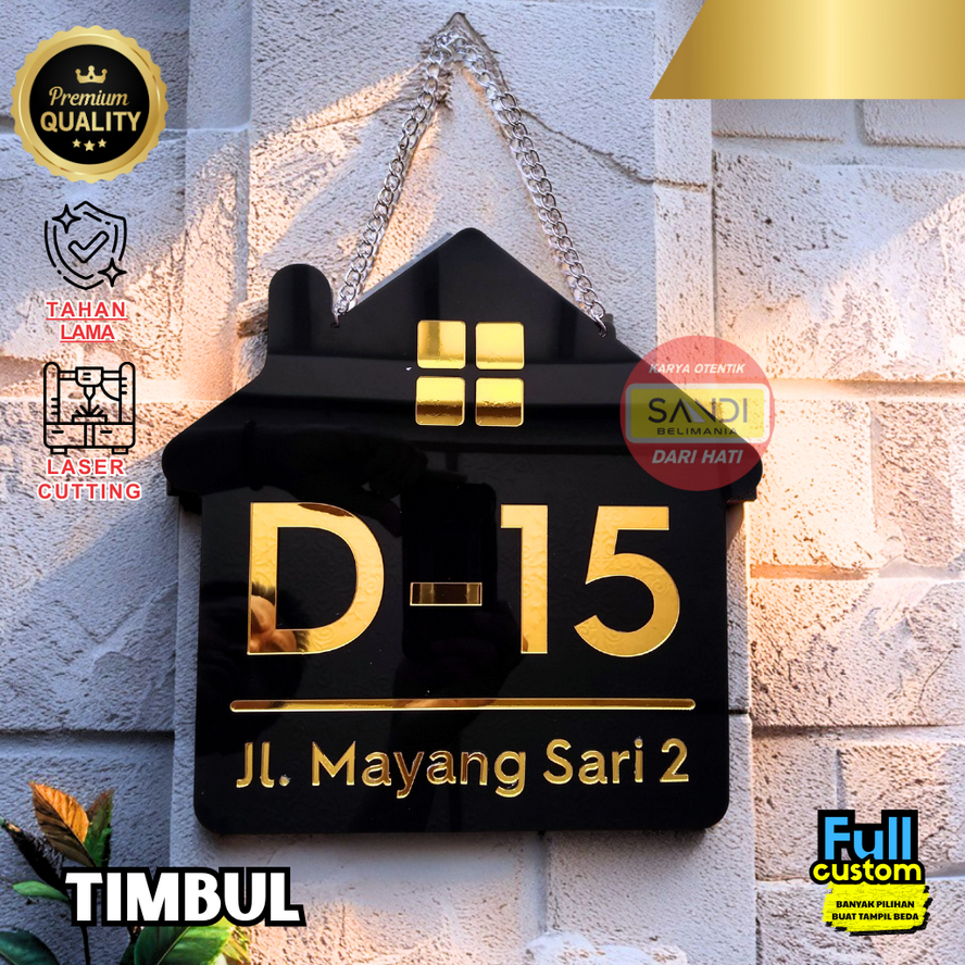 NOMOR RUMAH ACRYLIC | NOMOR RUMAH ACRILIC| NOMOR RUMAH AKRILIK | NOMER RUMAH ACRYLIC GANTUNG RANTAI