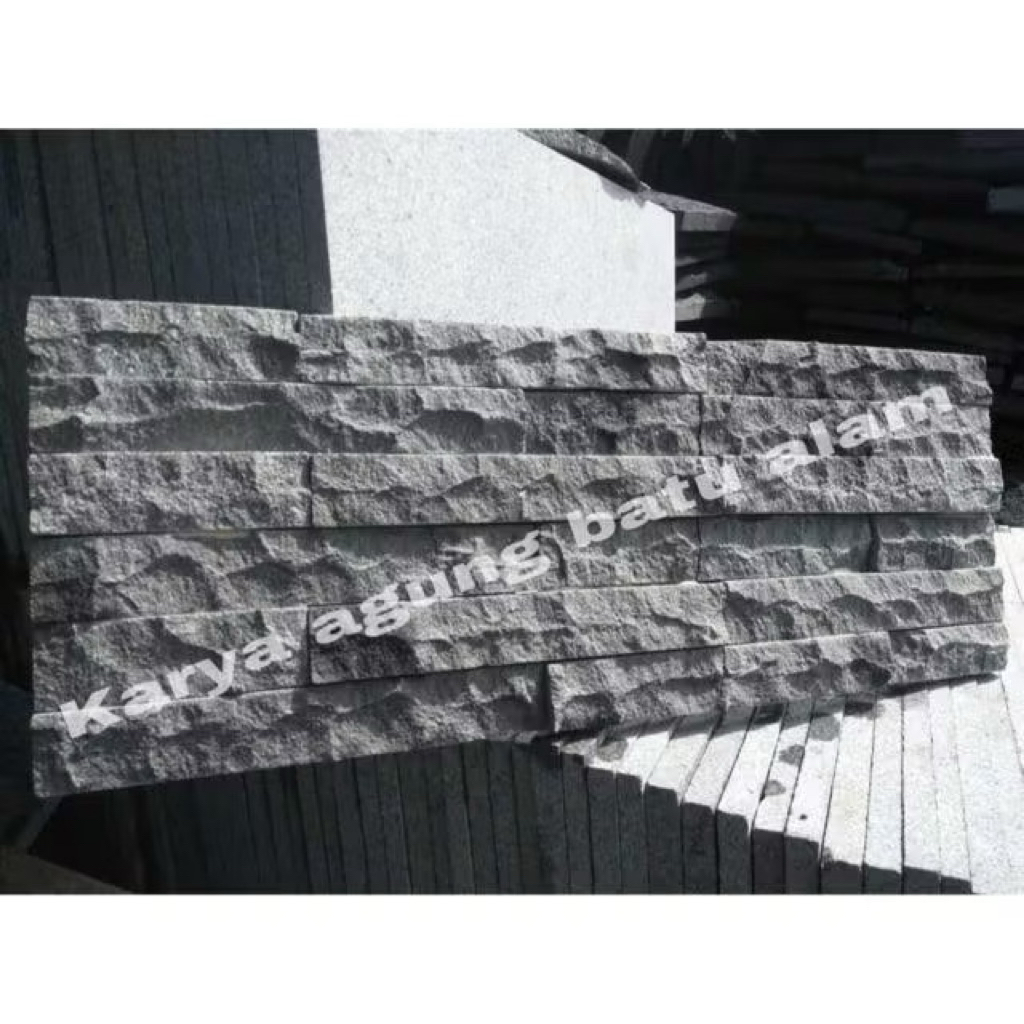 batu alam susun sirih mozaik abu