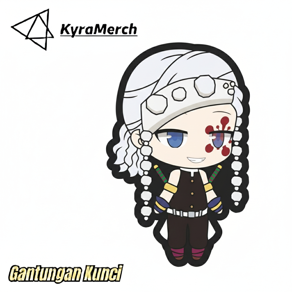 Kyra Merch - Gantungan Kunci Keychain Kimetsu no Yaiba Uzui Tengen