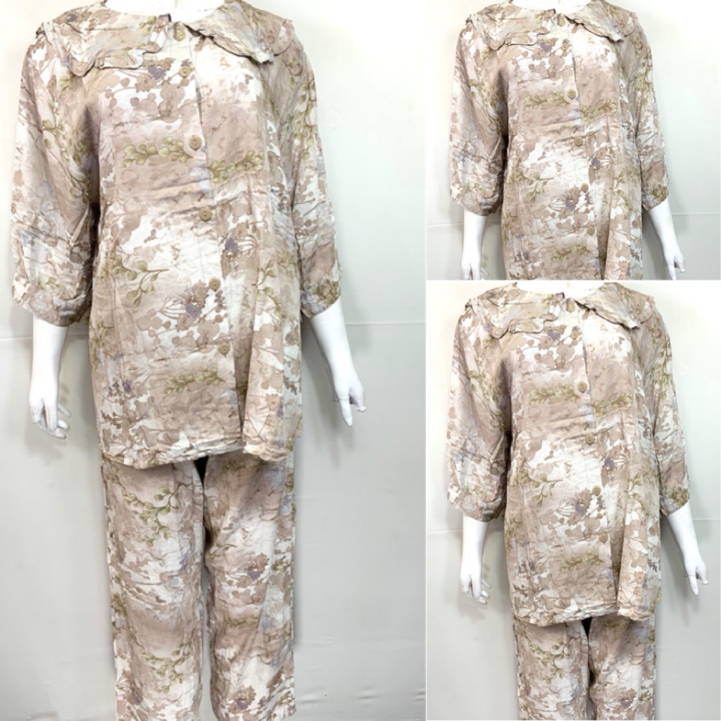 Sikobajutidur - Jumbo Stelan Rayon Sielie Cp Lengan 3/4 | Baju Tidur Sielie