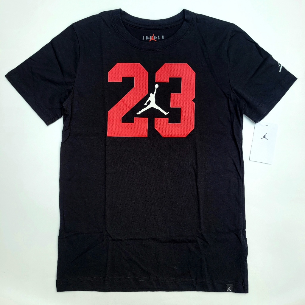 Nike Air Jordan 23 Seasonal Core Tee Original Kaos T-Shirt Anak Laki Kids Youth Black Hitam