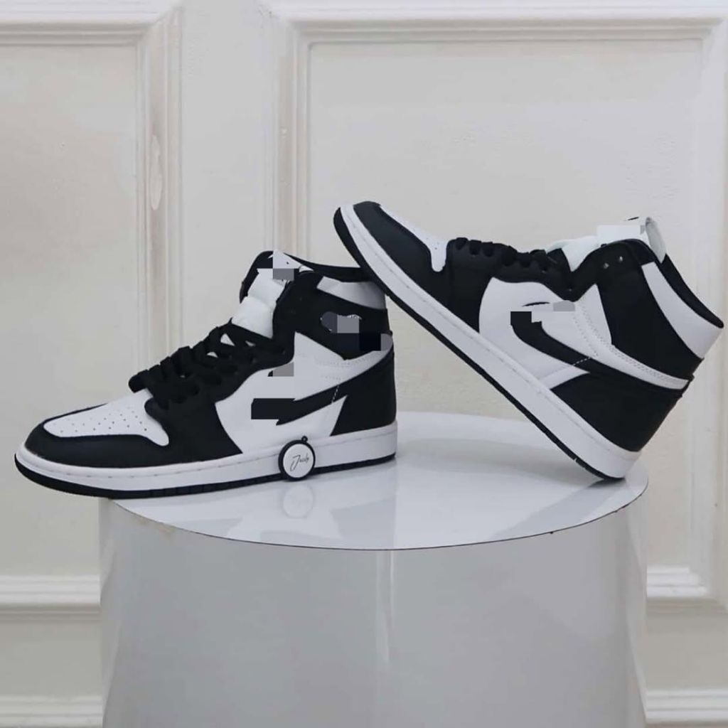Sepatu Pria Aj1 High Panda Black White - Sepatu Pria Wanita UNSEX