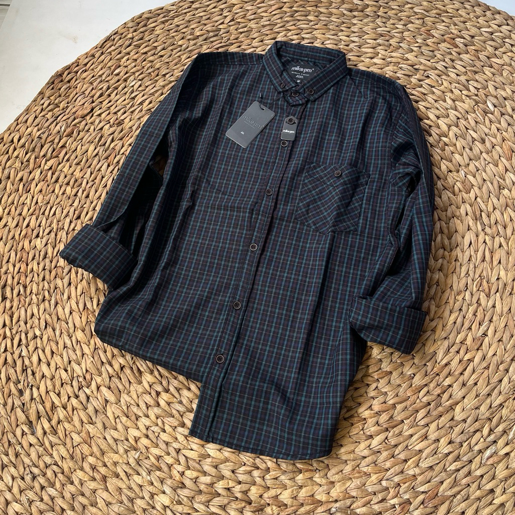 (BISA COD) Daily 040 Kemeja Flanel Terlaris Lengan Panjang Pria Wanita Hem Premium Quality Kameja Ke