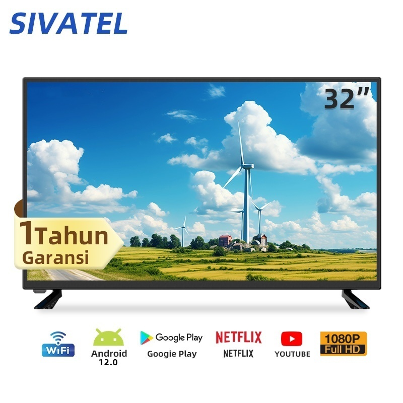 Sivatel Smart TV Android 32 inch Smart TV Digital 32 inch TV LED Murah 27/32 Promo FHD Televisi