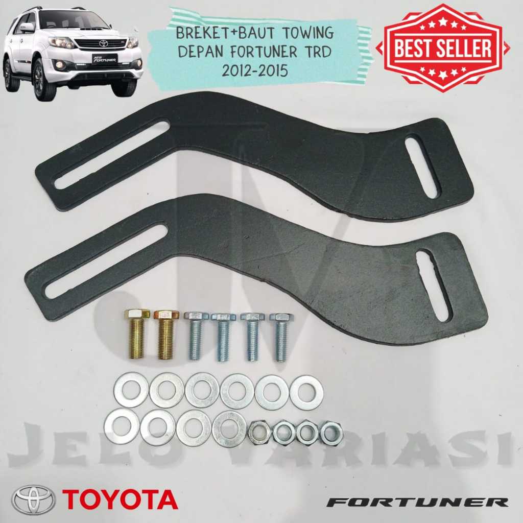 Breket + Baut Towing Depan Mobil Fortuner TRD 2012-2015