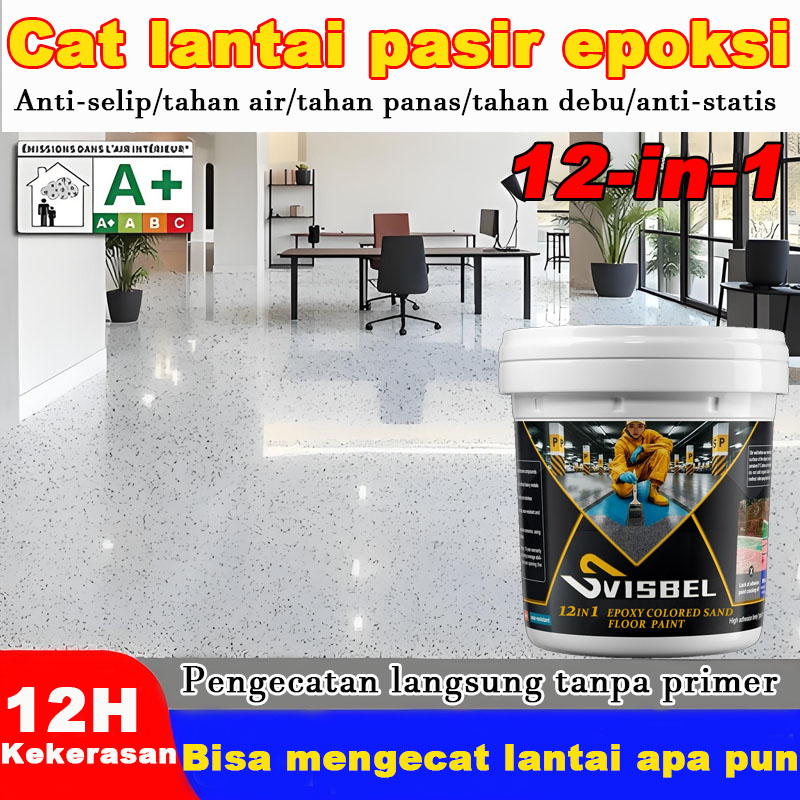 Cat Lantai Pasir Epoxy Self Leveling 1 KG Imitasi Marmer Tahan Aus Anti Licin Untuk Rumah