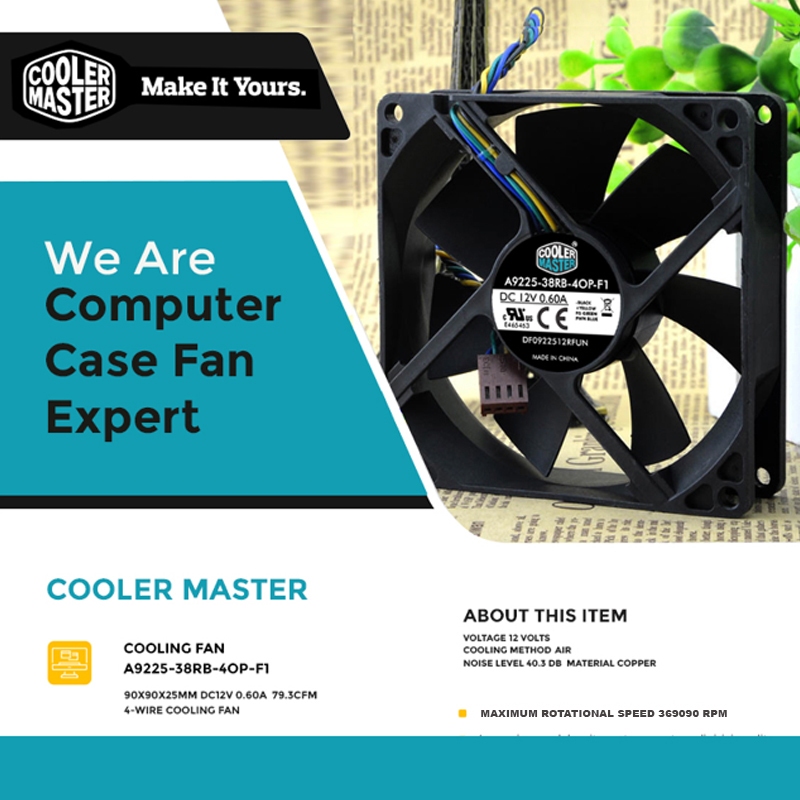 Fan PC Casing Cooler Master HYPER TURBO 9cm dan 8cm x 2.5 cm High Speed 3600 - 4500 RPM