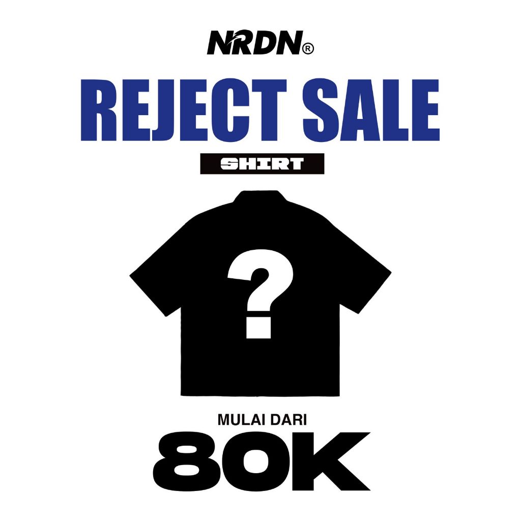 NRDN Clothing SHIRT KEMEJA REJECT / DEFECT RANDOM SALE