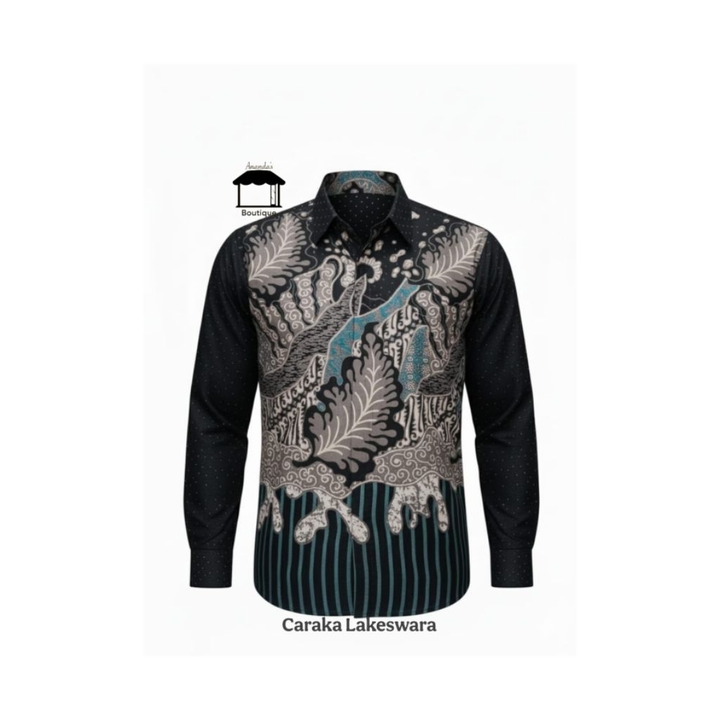 Batik Ananda - Caraka Lakeswara Kemeja Batik Pria Slim Fit Elegan