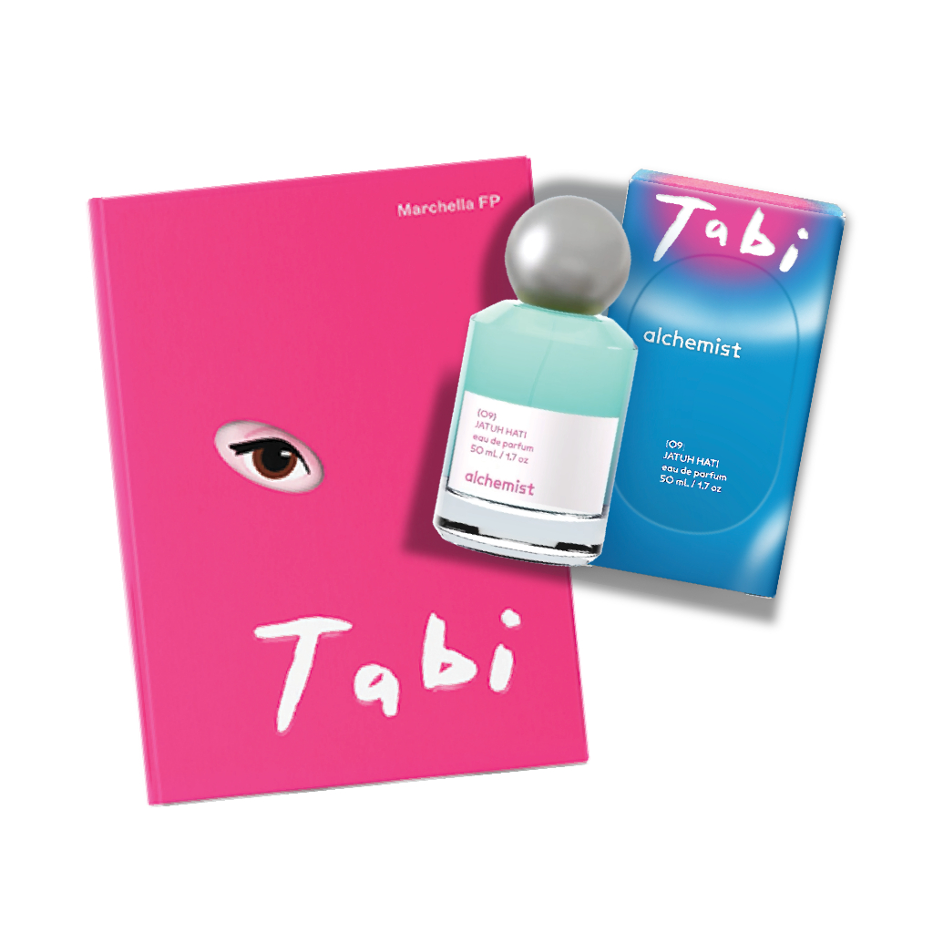 [ TABI ] Tabi Bundling Buku Tabi Hard Cover Karya Marchella FP + Parfum Jatuh Hati Tabi x Alchemist