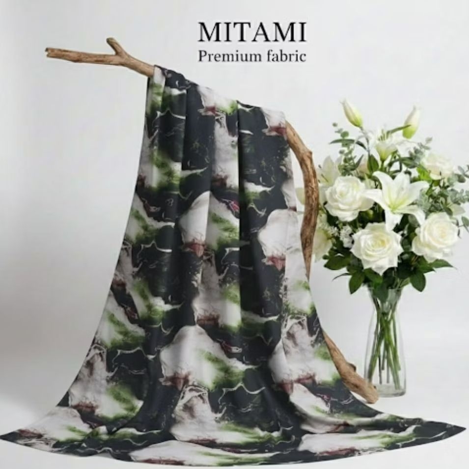 Armani Silk Motif Abstrak - Kain Meteran (Harga Per 0,5)MT