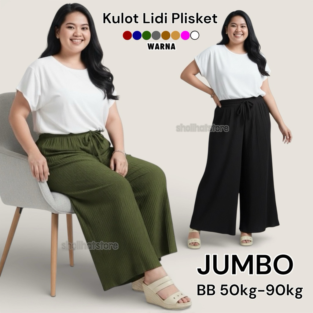 KULOT LIDI PLISKET JUMBO BB MAXIMAL 90KG / CELANA KULOT PLISKET LIDI XXL JUMBO / CELANA WANITA KULOT
