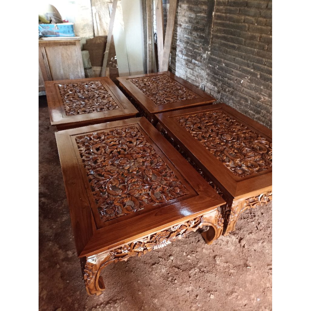 Meja Ketapang Kayu Jati Meja Ketapang Ukir