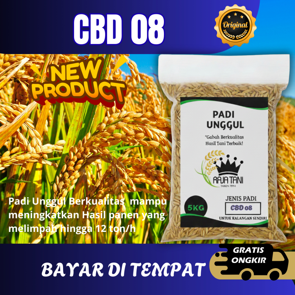 Benih Padi Unggul CBD 08 Original Kemasan 5 Kg