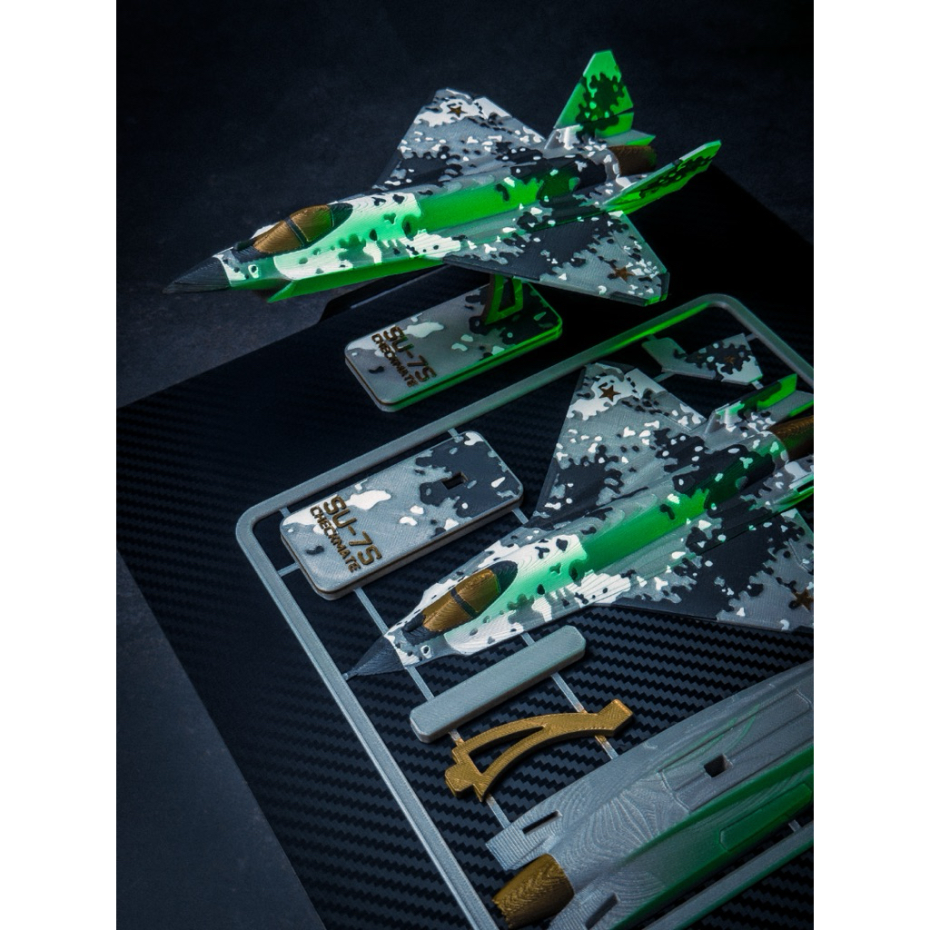 Mainan Sukhoi Su-75 Checkmate Plane Kit Card | Model Pesawat Tempur Modern | Mainan DIY Edukatif | D