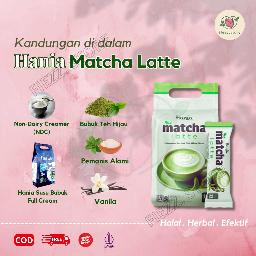 Hania Matcha Latte HNI HPAI Original 10 Sachet