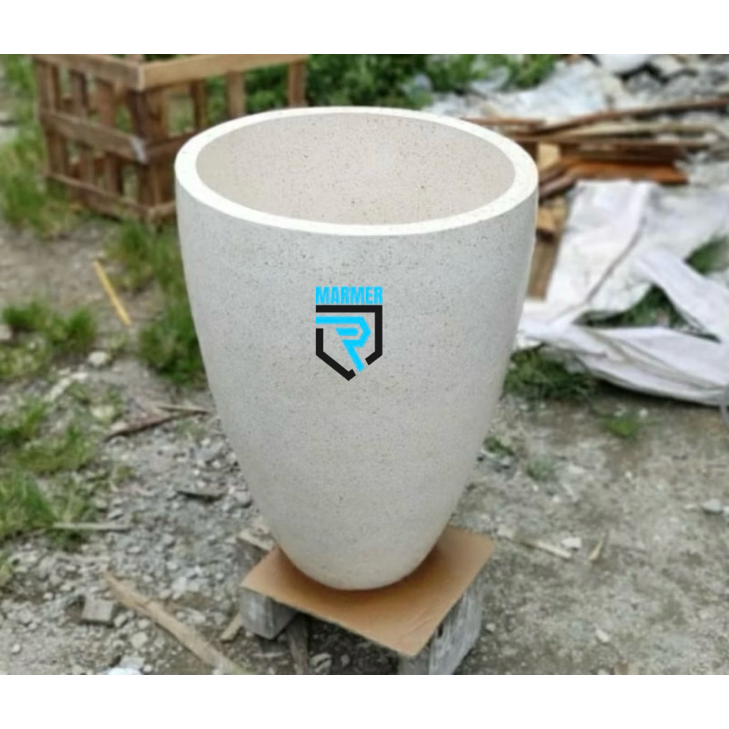 Gentong air terasso marmer putih motif