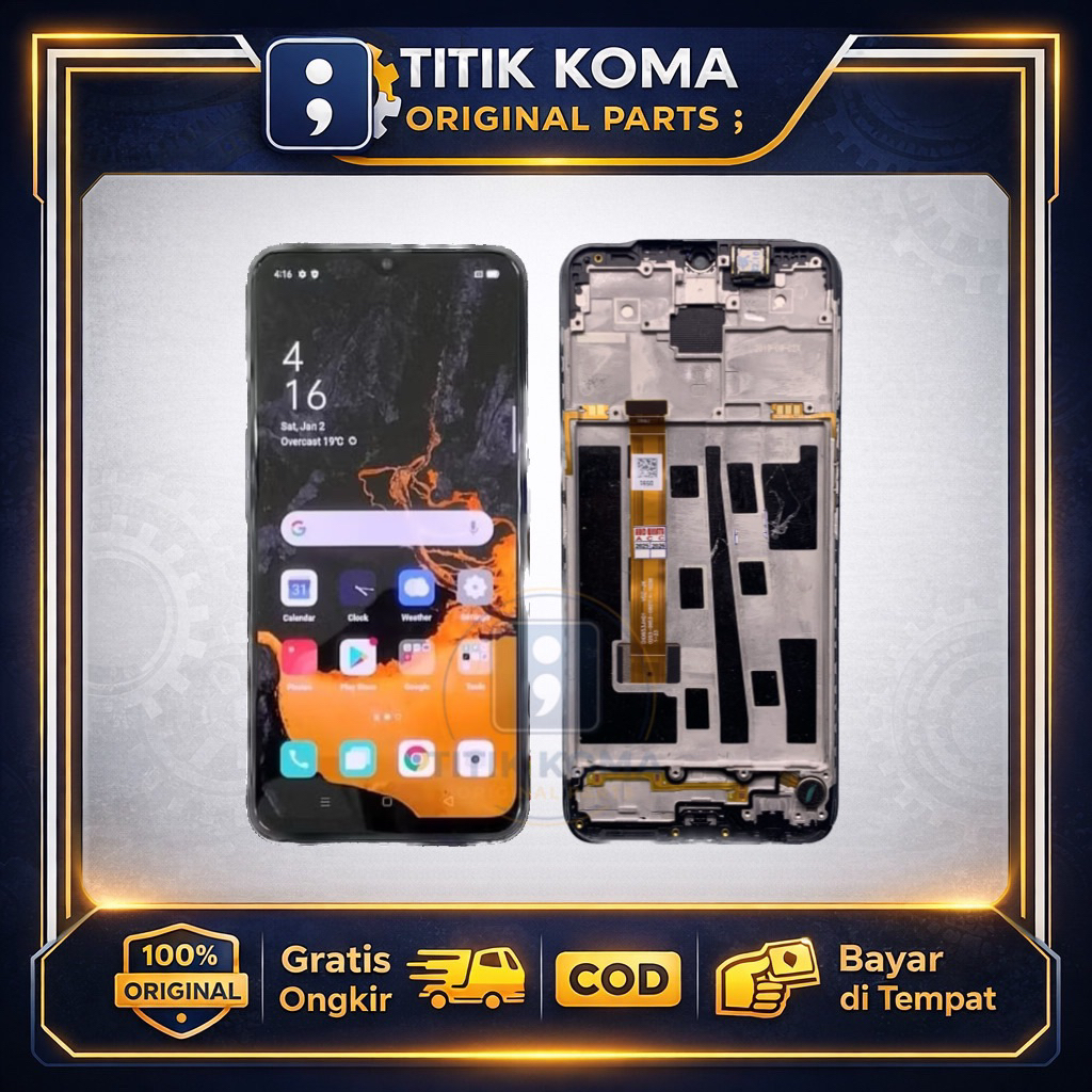 LCD TOUCHSCREEN + FRAME OPPO F11 ORIGINAL COPOTAN [TITIK KOMA ORIGINAL PART ]