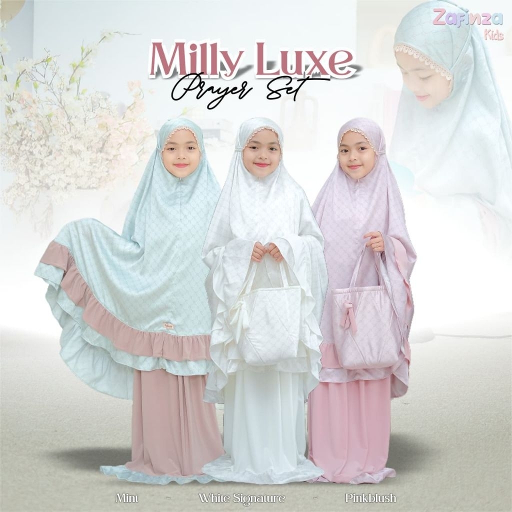 Mukena Milly Luxe Set Anak Dan Mom Couple By Zafinza