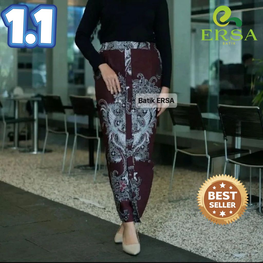 Rok Batik Wanita Jarik Wiru Solo 1.1 Spesial Diskon | Rok Batik Jumbo M-XXL Motif Wikarya Raja Burgu