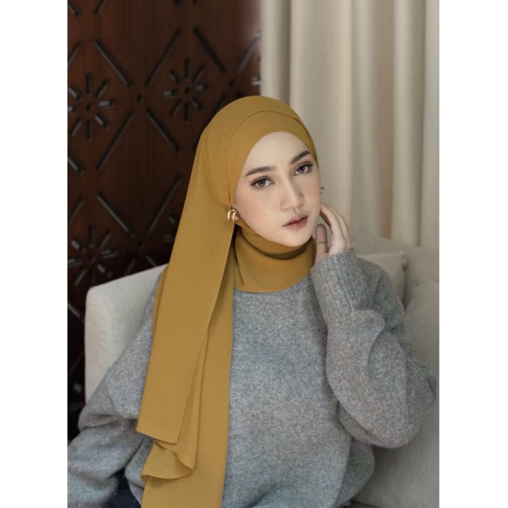 Bawal Shawl Scarf Pashmina mustard by Gonegani