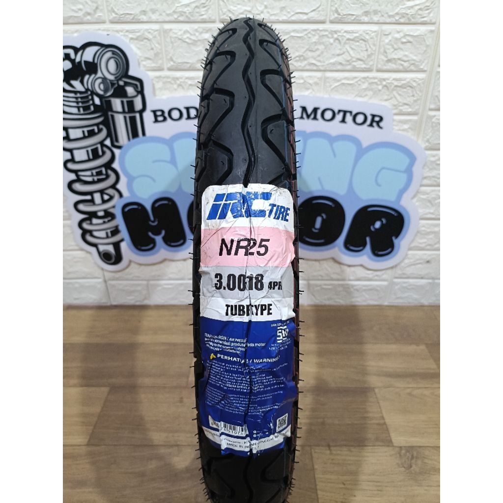 BAN LUAR IRC NR 25 TUBETYPE NON TUBELESS 3.00 RING 18