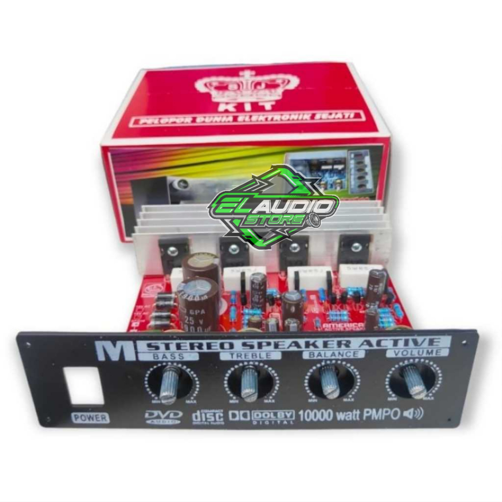 PA Power Aktif Speaker stereo 150 Watt + Tone Control + Panel Terbaik