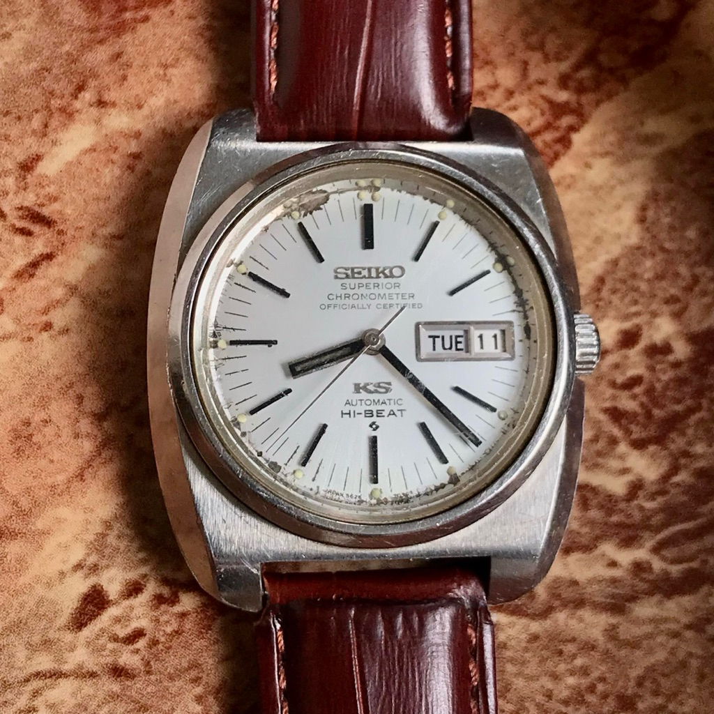 King Seiko Superior Chronometer Automatic 5626-7030 rare case. Circa 1969