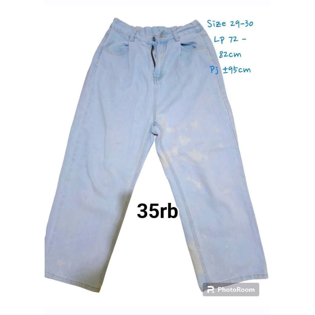 Kulot jeans pinggang karet