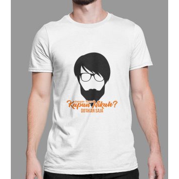 Kaos Dakwah Islami Pria Tema Kapan Nikah Baju Distro Muslim Kata Kata Bijak Nasihat Islami Cotton Co