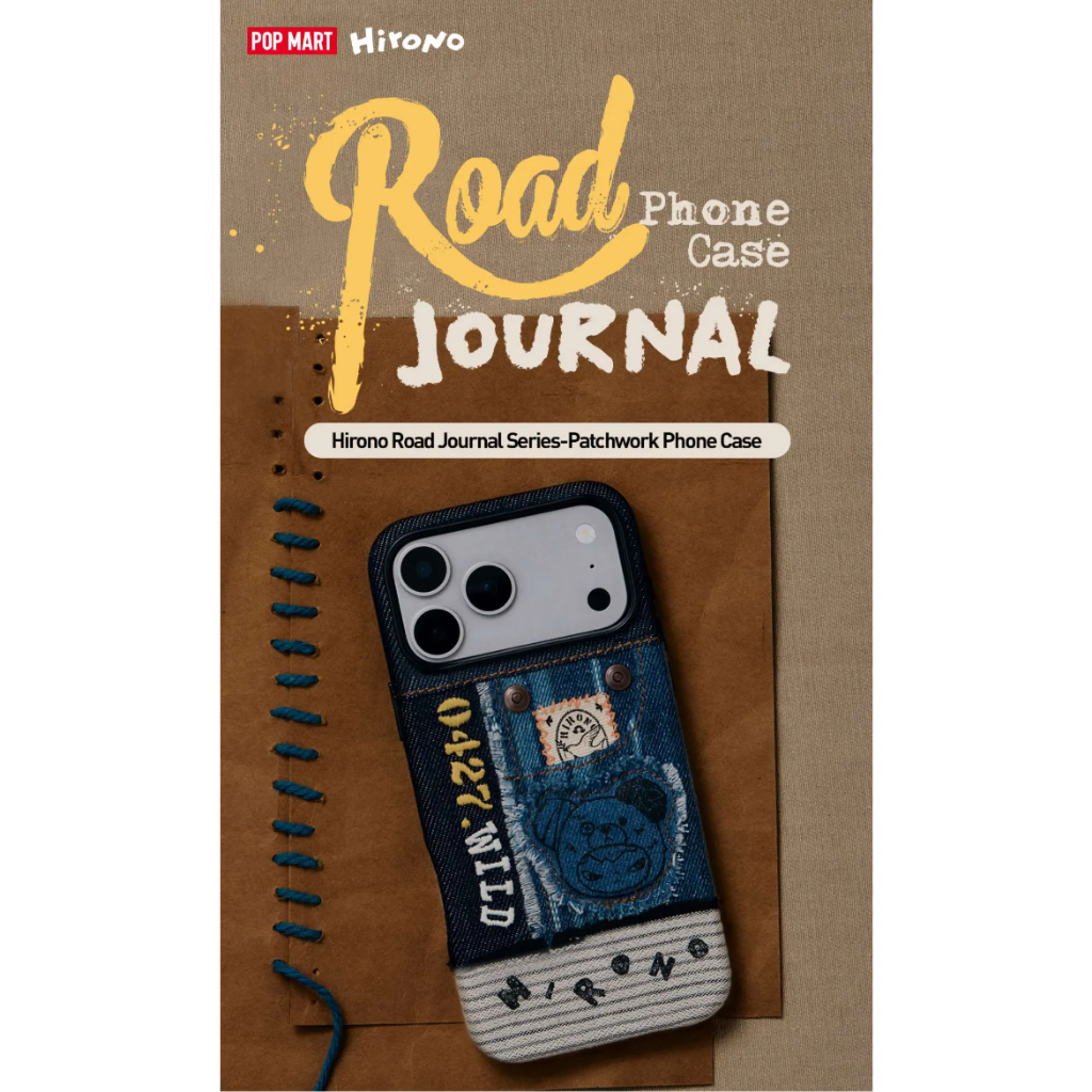 Pop Mart Hirono Road Journal Series-Patchwork Phone Case