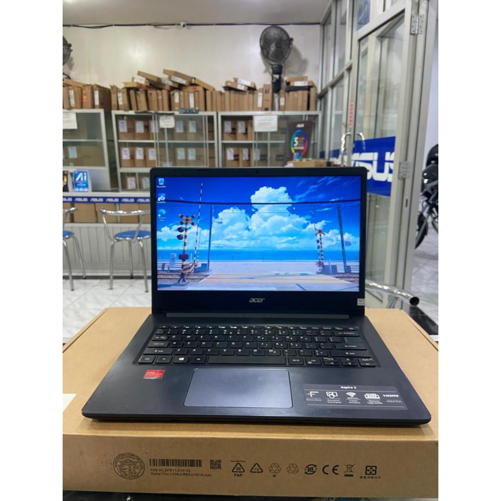 LAPTOP ACER ASPIRE 3 A314-22 AMD 3020E RAM 8GB SSD 256GB LAYAR 14"INCH WINDOWS 11 SECOND LIKENEW