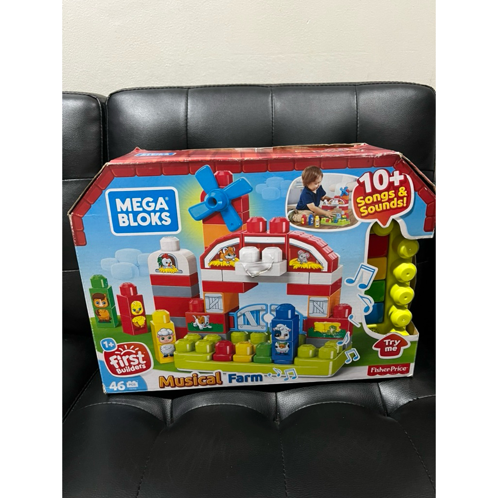 [ PRELOVED ] Fisher Price Mega Bloks Musical Farm Building Set