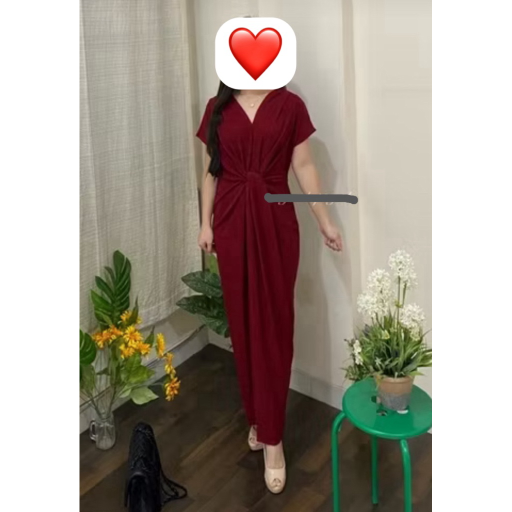 Preloved dress pesta merah marun maroon baju pesta gaun pesta baju wanita dress murah