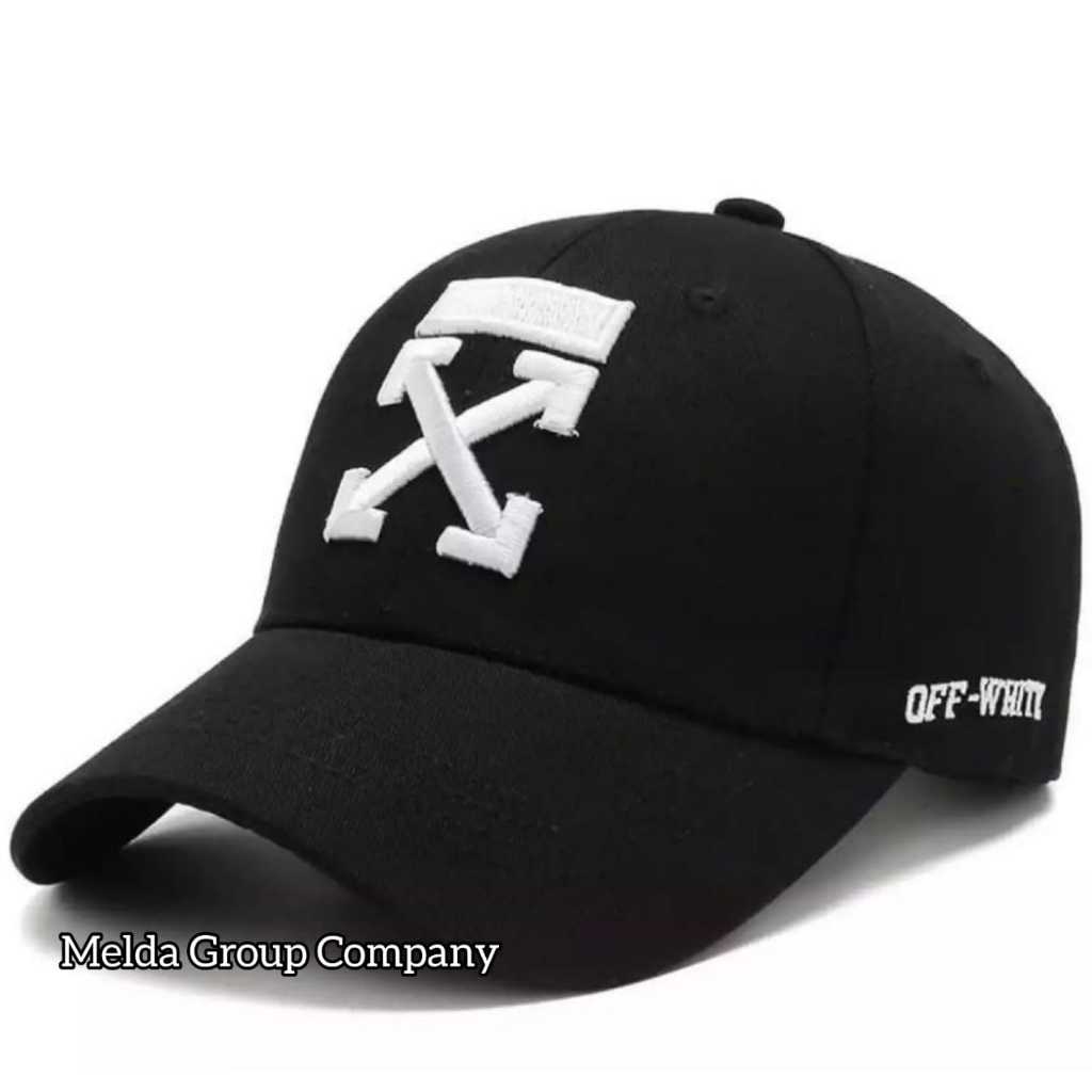 Topi Pria Casual Bordir Logo X OffWhite Baseball Cap Unisex Terbaru