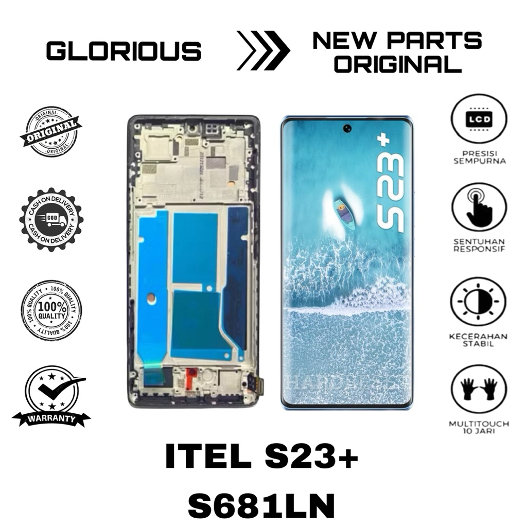 LCD TS TOUCHSCREEN FULLSET FRAME ITEL S23+ / S23 PLUS S681LN ORIGINAL