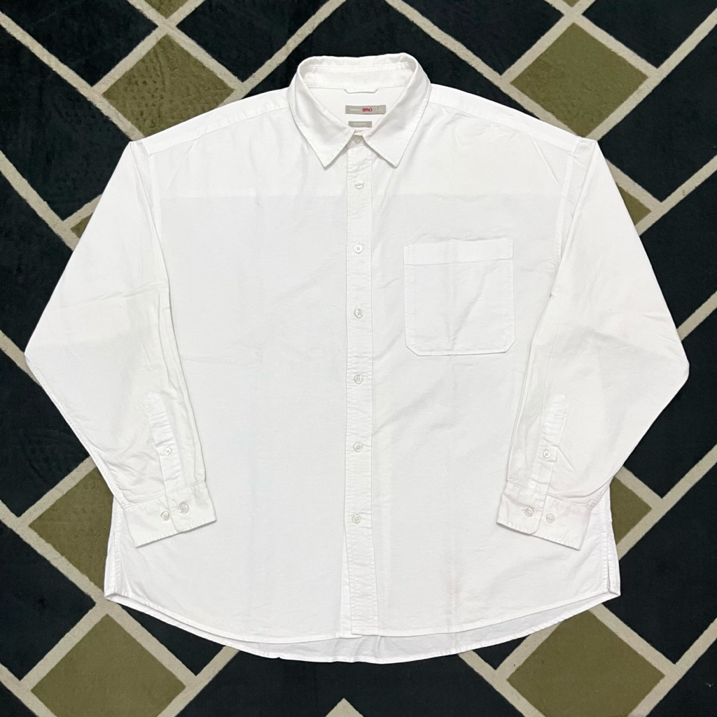 Kemeja Oxford SPAO Trensic Oversize White (2XL)