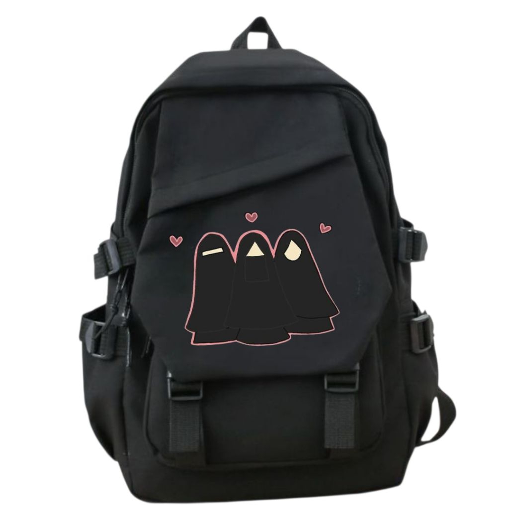 ABS -Tas Ransel Muslimah Trendy Motif Niqab Elegan Muat LaptopStylish & Nyaman Dipakai