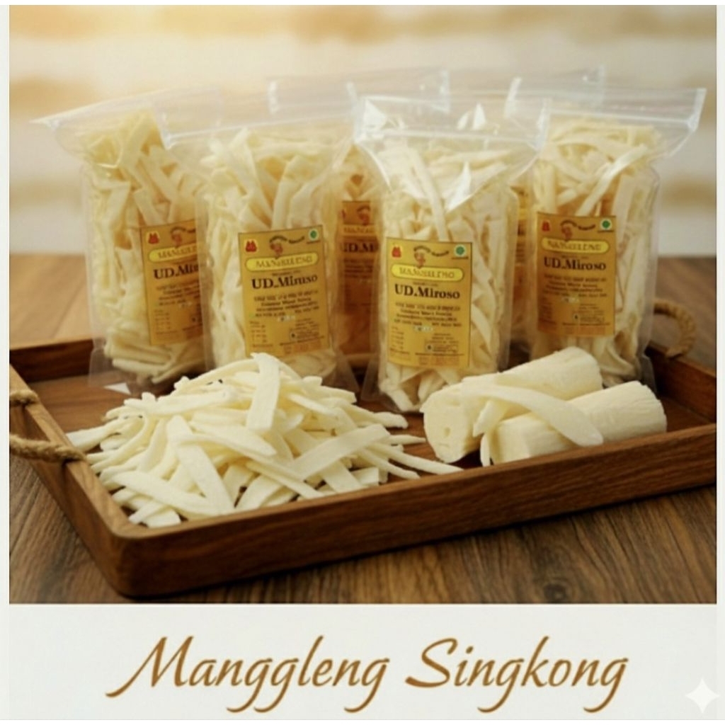 manggleng singkong mentah rasa asin bawang UD Miroso GK