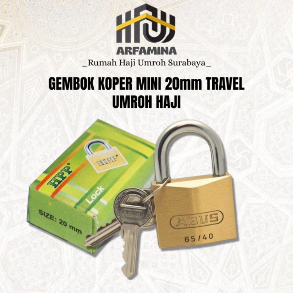 Gembok Koper | Gembok Mini 20mm | Gembok Travel Umroh Haji